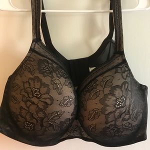 Cacique Black Lacy Bra 48c